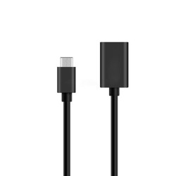 Adapter przejściówka USB Typ C USB-C HOST / USB USB-A na kablu OTG czarny