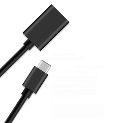 Adapter przejściówka USB Typ C USB-C HOST / USB USB-A na kablu OTG czarny