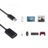 Adapter przejściówka USB Typ C USB-C HOST / USB USB-A na kablu OTG czarny