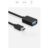 Adapter przejściówka USB Typ C USB-C HOST / USB USB-A na kablu OTG czarny