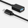 Adapter przejściówka USB Typ C USB-C HOST / USB USB-A na kablu OTG czarny