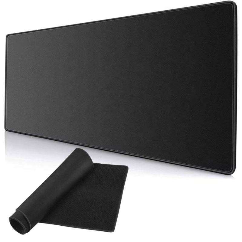 Podkładka pod myszkę i klawiaturę XL 80x30cm - antypoślizgowa gamingowa mata biurowa czarna
