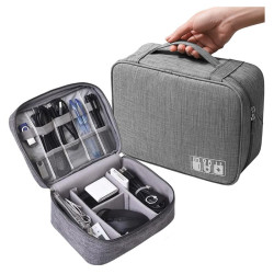Organizer na kable saszetka podróżna etui torba do akcesoriów elektronicznych 25x18,5cm