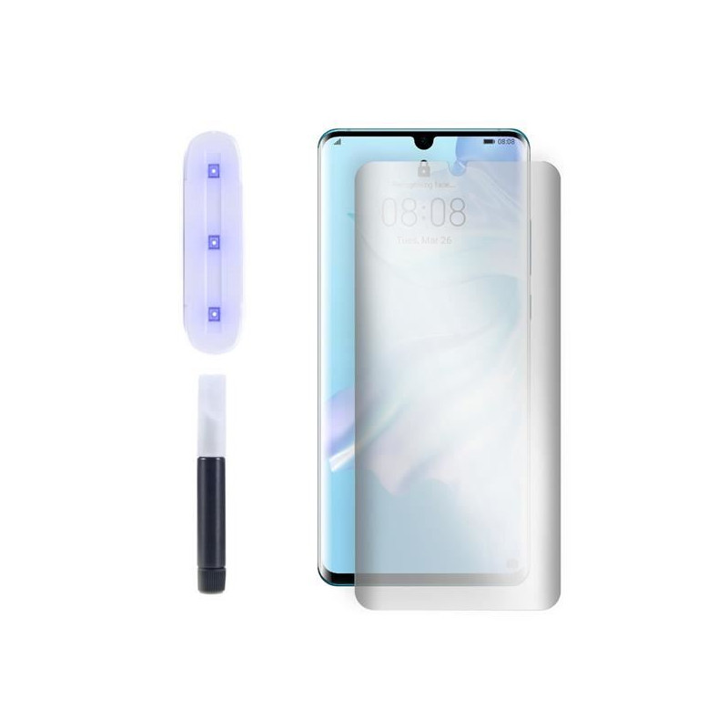 9H SZKŁO hartowane na telefon Huawei P30 Pro VOG-L29 UV + lampa
