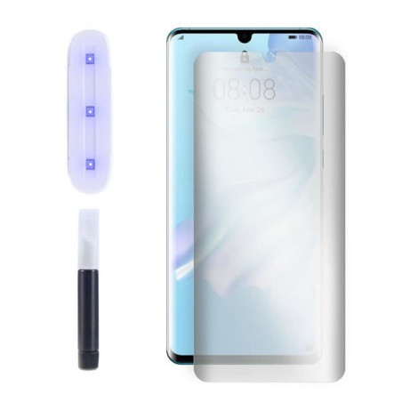 9H SZKŁO hartowane na telefon Huawei P30 Pro VOG-L29 UV + lampa