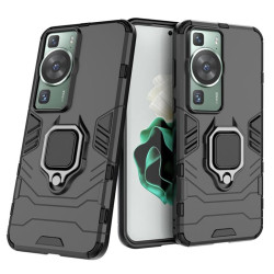 ETUI PANCERNE RING ARMOR na telefon Huawei P60 Pro MNA-L29CK czarne