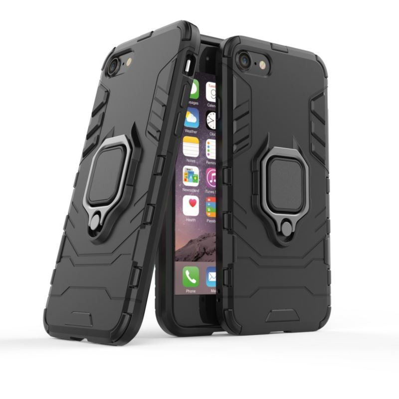 ETUI PANCERNE RING ARMOR na telefon Apple iPhone 7 / 8 / SE 2020 / SE 2022 czarne