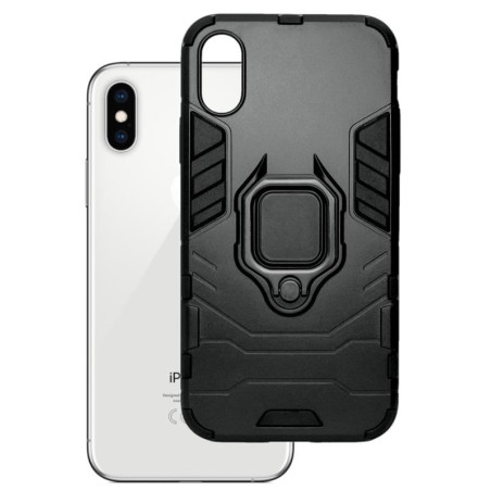 Etui pancerne Ring Armor na telefon Apple iPhone X / Xs czarne