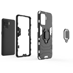 Etui pancerne Ring Armor na telefon OPPO Reno 5 Lite / Reno 5F / A94 / F19 Pro czarne