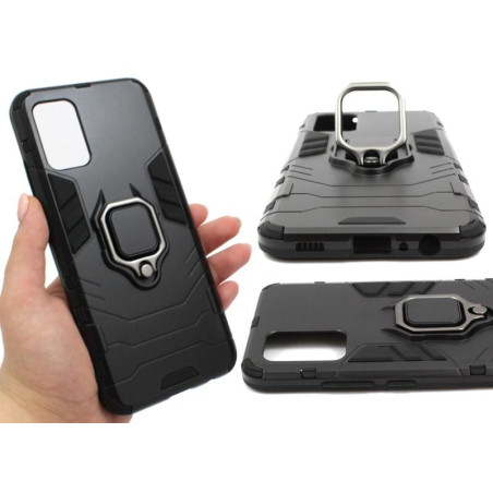 ETUI PANCERNE RING ARMOR na telefon Samsung Galaxy A02s A025 czarne