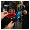Etui RFID antykradzieżowe na karty zbliżeniowe czerwone