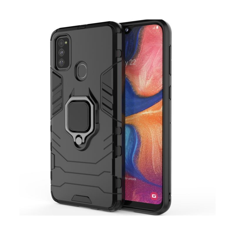 ETUI PANCERNE RING ARMOR na telefon Samsung Galaxy M21 M215 / M30s M307 czarne