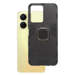 ETUI PANCERNE RING ARMOR na telefon Vivo Y16 4G V2214 / Y02s czarne