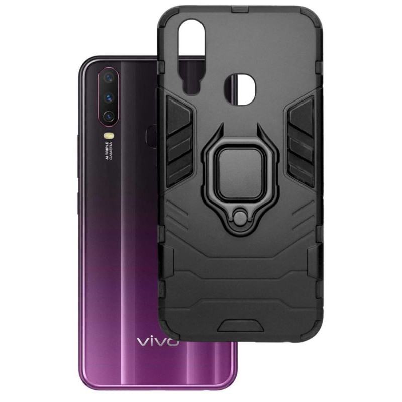 ETUI PANCERNE RING ARMOR na telefon Vivo Y17 2019 V1902 czarne
