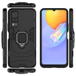 ETUI PANCERNE RING ARMOR na telefon Vivo Y51 2020 India version / V17 V174G / S1 Pro V1832A czarne