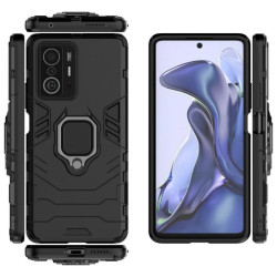 ETUI PANCERNE RING ARMOR na telefon Xiaomi Mi 11i / POCO F3 5G / Redmi K40 czarne