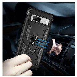 ETUI PANCERNE RING CASE na telefon Google Pixel 7A czarne