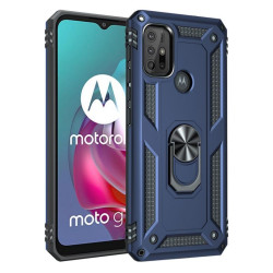 ETUI PANCERNE RING CASE na telefon motorola moto g10 / g20 / g30 / g10 power granatowe