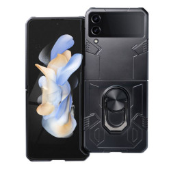 ETUI PANCERNE RING CASE na telefon Samsung Galaxy Z Flip 4 5G F721 / 3 5G F711 czarne