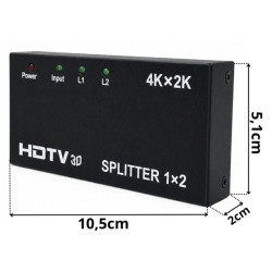 Aktywny splitter HDMI 4K Full HD na 2 odbiorniki