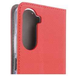 Etui Smart Magnet na telefon Xiaomi Redmi A7 Pro 25128RN17A / POCO C81 Pro 25128PC17G czerwone