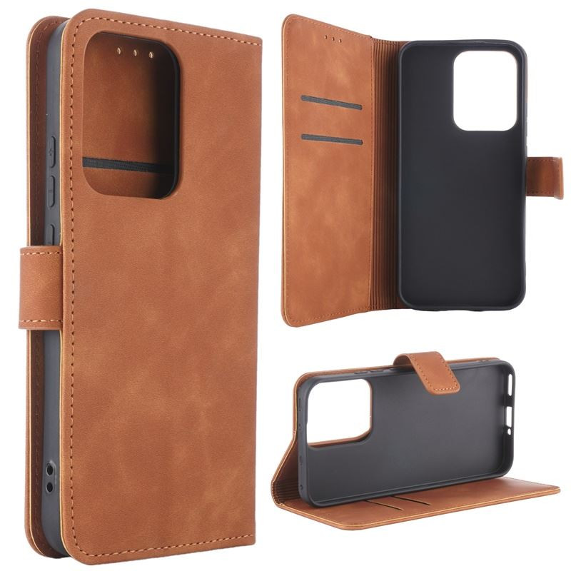 Etui Smart Leather na telefon OPPO Reno 13 5G CPH2689 / 14 5G CPH2737 / 14F 5G CPH2743 / 14FS 5G CPH2743 brązowe