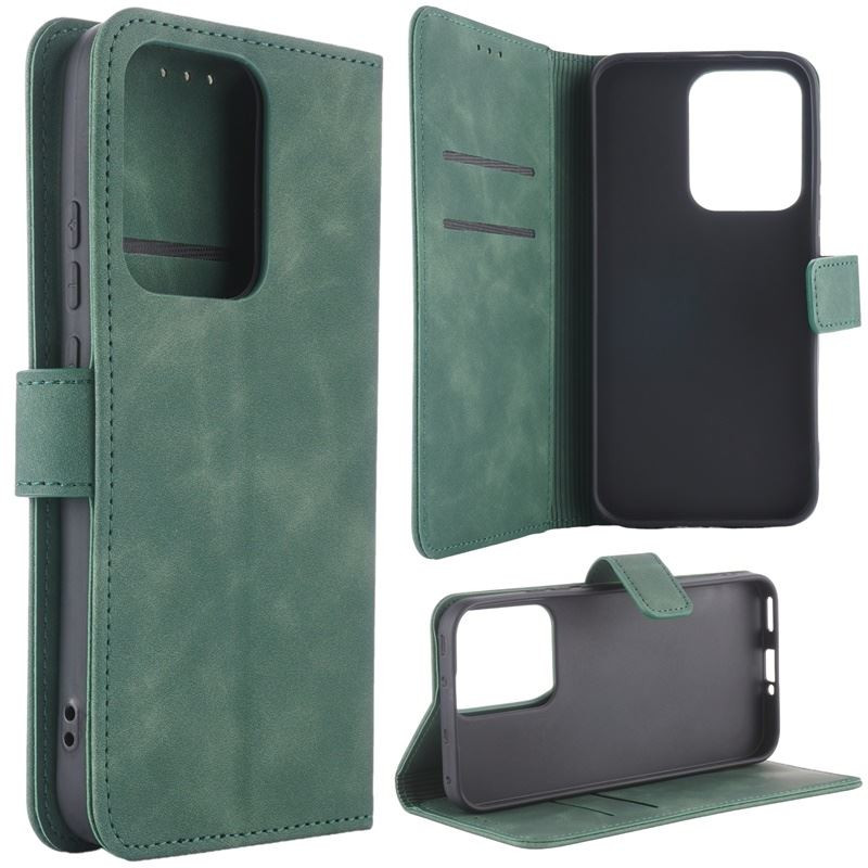 Etui Smart Leather na telefon OPPO Reno 13 5G CPH2689 / 14 5G CPH2737 / 14F 5G CPH2743 / 14FS 5G CPH2743 zielone