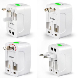 Adapter / przejściówka sieciowa wtyczka do kontaktu CAŁY ŚWIAT UK EU USA US JP AU CA CN DE FR IT ES IN BR KR NZ