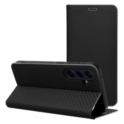 Etui Flip Vennus na telefon Samsung Galaxy S26 5G S942 czarne CARBON