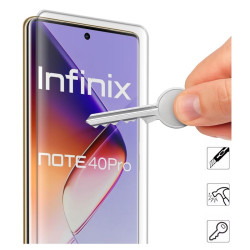 9H SZKŁO hartowane na telefon Infinix NOTE 40 Pro 4G LTE X6850 UV + lampa