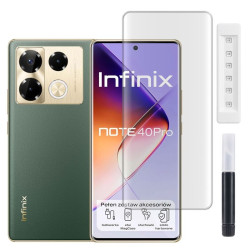 9H SZKŁO hartowane na telefon Infinix NOTE 40 Pro 4G LTE X6850 UV + lampa