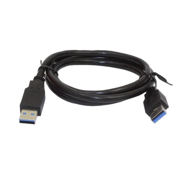 Kabel PC USB - USB męski - męski 3.0 przewód wspierający szybki transfer danych i ładowanie 1,8m czarny