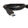 Kabel PC USB - USB męski - męski 3.0 przewód wspierający szybki transfer danych i ładowanie 1,8m czarny
