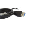Kabel PC USB - USB męski - męski 3.0 przewód wspierający szybki transfer danych i ładowanie 1,8m czarny