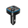 Transmiter FM bluetooth samochodowy + ładowarka samochodowa 2 x USB Typ A USB-A PD Power Delivery USB Typ C USB-C BT TR16