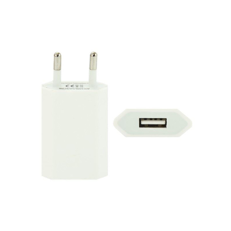 Ładowarka sieciowa USB 5V 1A biała