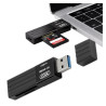 Czytnik kart pamięci SD i microSD USB-A 3.0 kompaktowy 2w1