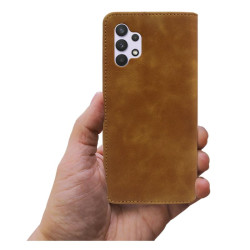 Etui Smart Leather na telefon Samsung Galaxy A32 4G A325 brązowe