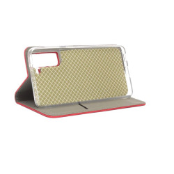 Etui Smart Magnet na telefon Samsung Galaxy S21 5G G991 czerwone