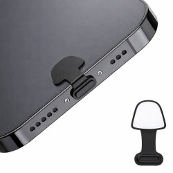 Zatyczka zaślepka portu USB-C czarna z klejem 3M