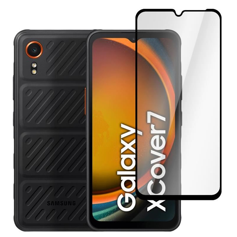 9H SZKŁO hartowane na telefon Samsung Galaxy XCover 7 5G G556 / Galaxy XCover 7 Pro 5G G766 FULL 6D CF