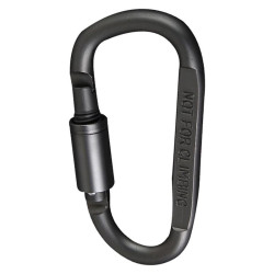 Karabińczyk turystyczny aluminiowy z blokadą 8cm | Uchwyt brelok survival | czarny