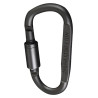 Karabińczyk turystyczny aluminiowy z blokadą 8cm | Uchwyt brelok survival | czarny