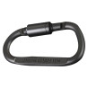 Karabińczyk turystyczny aluminiowy z blokadą 8cm | Uchwyt brelok survival | czarny