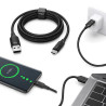 Kabel USB-A do USB-C PD 100W 5A 1,2 m czarny