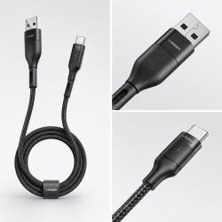 Kabel USB-A do USB-C PD 100W 5A 1,2 m czarny