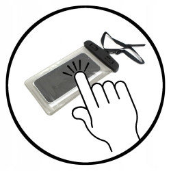 Pokrowiec / etui uniwersalny wodoszczelny wodoodporne na telefon czarny 4