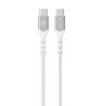 Kabel PD Power Delivery USB-C - USB-C BLAVEC RAPTOR 60W 3A 25cm krótki przewód do powerbanka biało-srebrne