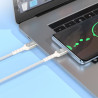 Kabel PD Power Delivery USB-C - USB-C BLAVEC RAPTOR 60W 3A 25cm krótki przewód do powerbanka biało-srebrne