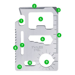 KARTA PRZEŻYCIA PRZETRWANIA SURVIVAL CARD NÓŻ OTWIERACZ 11w1 BEAR GRYLLS